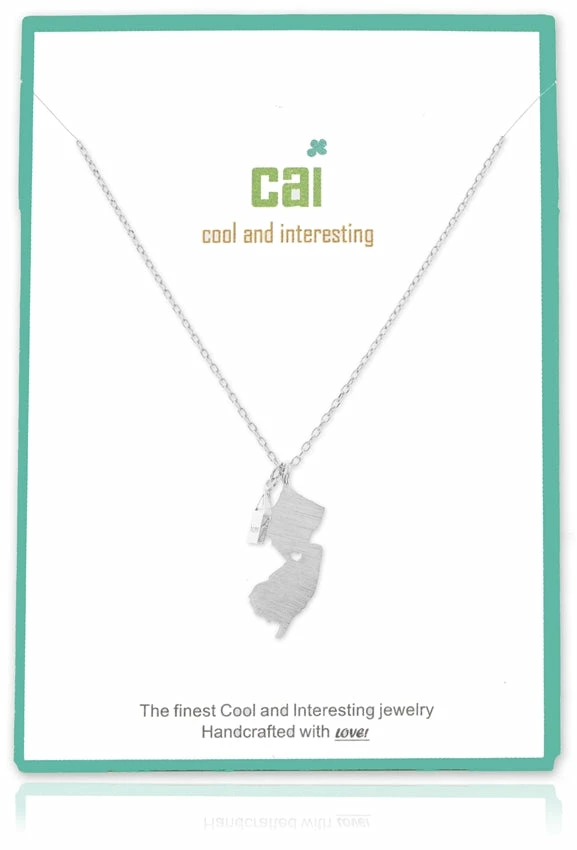 CAI Jewelry Silver State Necklace – New Jersey