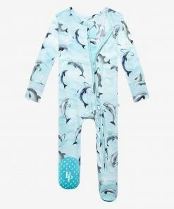 Posh Peanut Skipper Footie Zippered One Piece