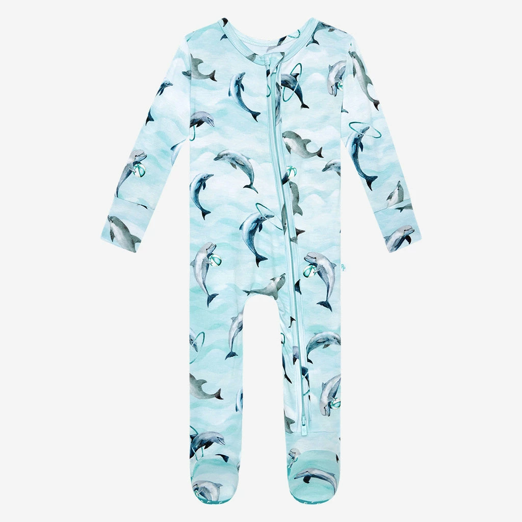 Posh Peanut Skipper Footie Zippered One Piece