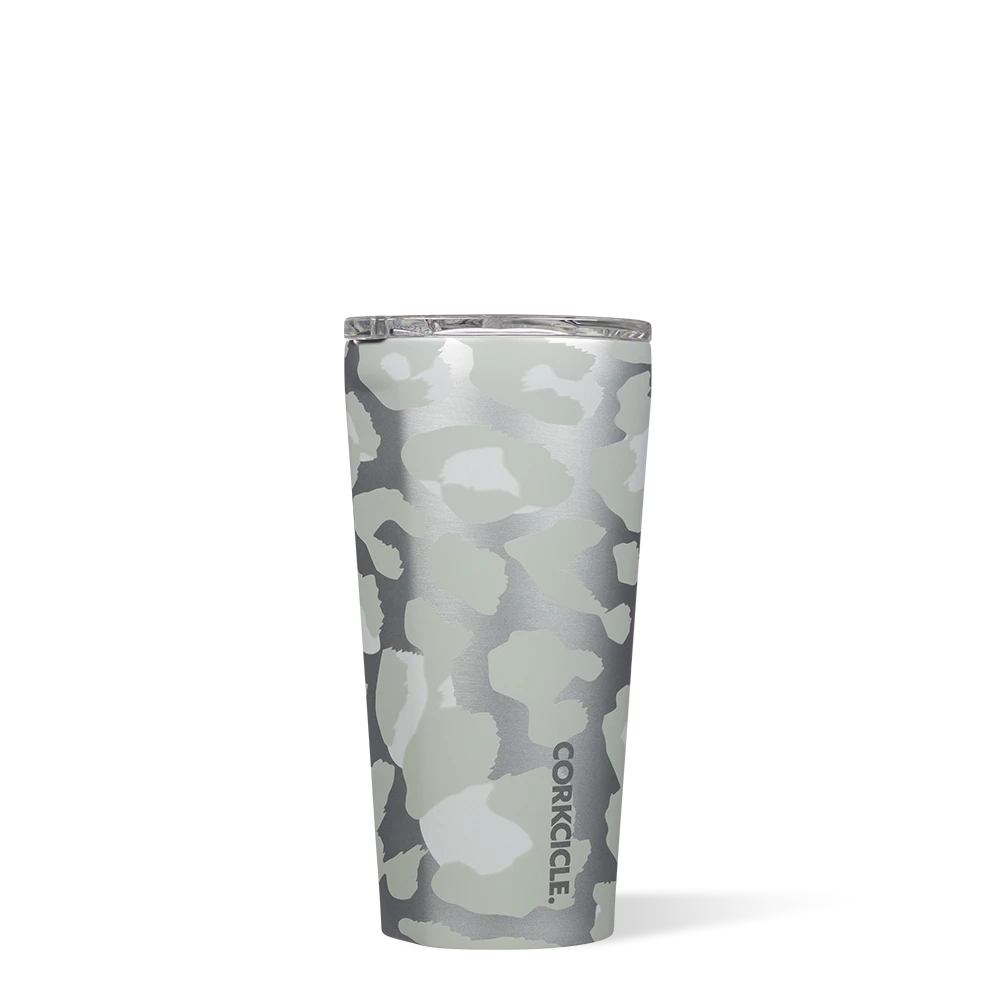 Corkcicle Drinkware Snow Leopard 16 Oz Tumbler