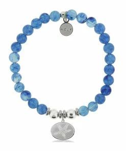 TJazelle Help Collection Starfish Charm With Blueberry Quartz Beads Charity Bracelet