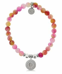 TJazelle Help Collection Sun And Moon Charm With Persia Jade Beads Charity Bracelet