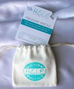 TJazelle Help Collection Friendship Arrows Charm With Tropic Blue Agate Beads Charity Bracelet Jewelry