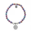 TJazelle Help Collection Friendship Arrows Charm With Rainbow Hematite Beads Charity Bracelet