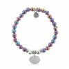 TJazelle Help Collection Sunrise Charm With Rainbow Hematite Agate Beads Charity Bracelet