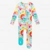 Posh Peanut Totally Tie Dye Footie Zippered One Piece Baby
