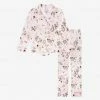 Posh Peanut Vintage Pink Rose - Women's Long Sleeve & Relaxed Long Pajama Pants