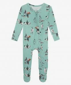 Posh Peanut Wallace Footie Zippered One Piece