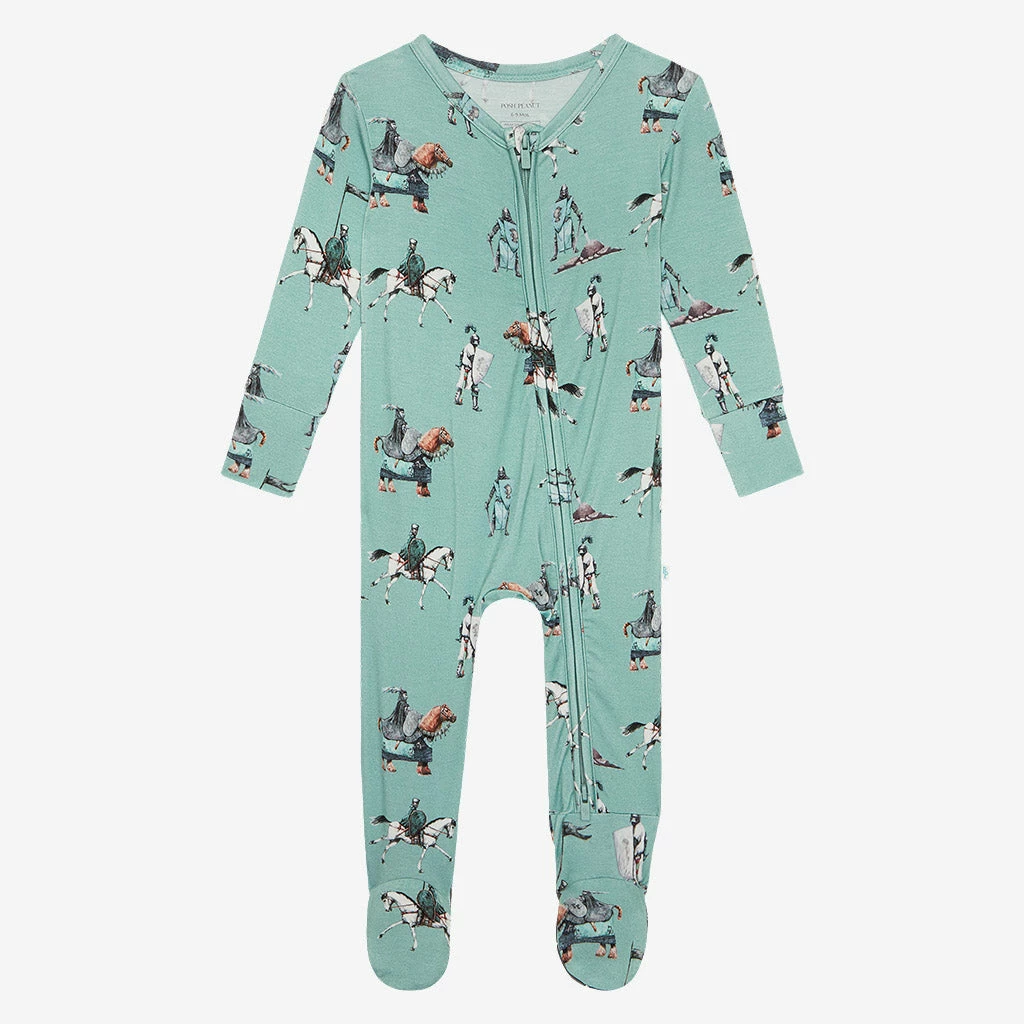 Posh Peanut Wallace Footie Zippered One Piece