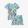 Posh Peanut Wave Basic Short Sleeve & Short Length Pajama Baby