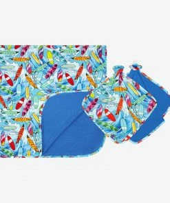 Posh Peanut Baby Wave & Deep Sea Blue Patoo & Lovey Set