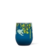 Corkcicle Wildflower Blue 12 Oz Stemless Drinkware