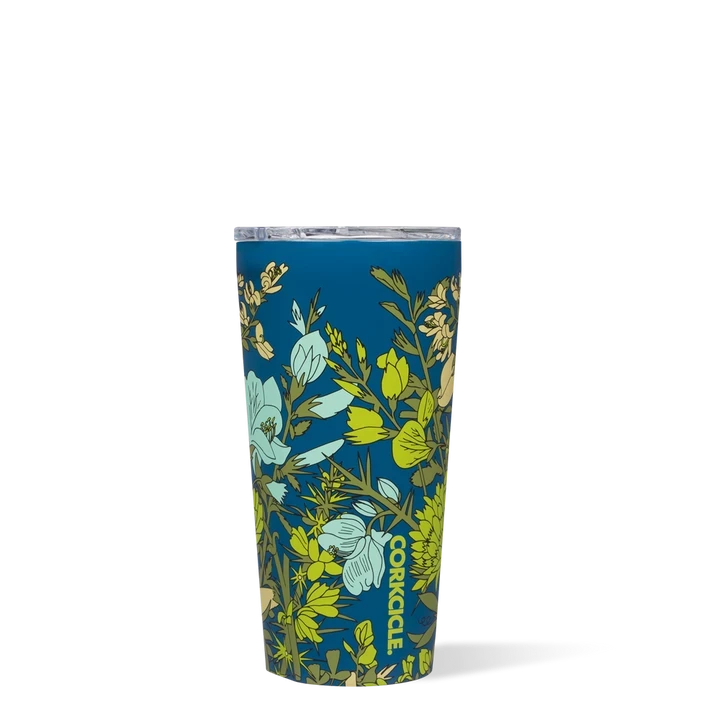 Corkcicle Drinkware Wildflower Blue 16 Oz Tumbler