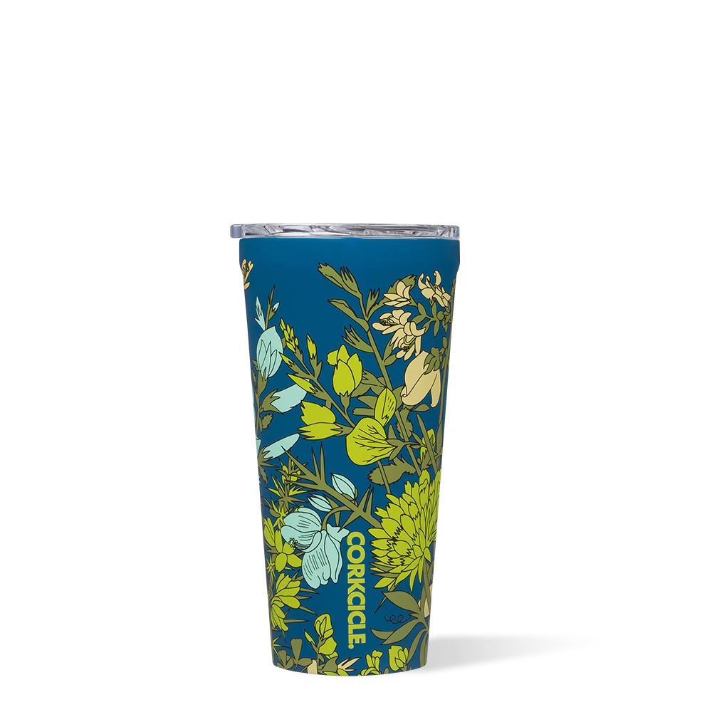 Corkcicle Drinkware Wildflower Blue 16 Oz Tumbler