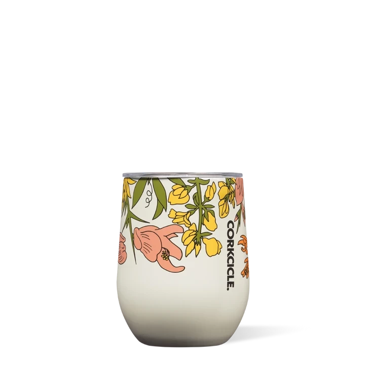 Corkcicle Wildflower Cream 12 Oz Stemless