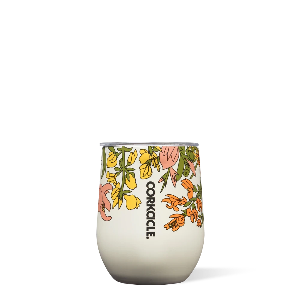 Corkcicle Wildflower Cream 12 Oz Stemless
