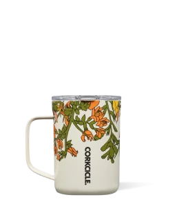 Corkcicle Wildflower Cream 16 Oz Coffee Mug Drinkware