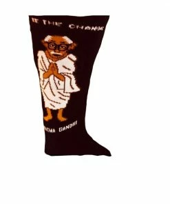Maggie Stern Stitches Mahatma Gandhi Crew Socks