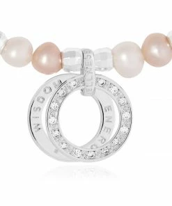 Katie Loxton Wellness Gems Bracelet - Silver/Pearl And Pink Pearl